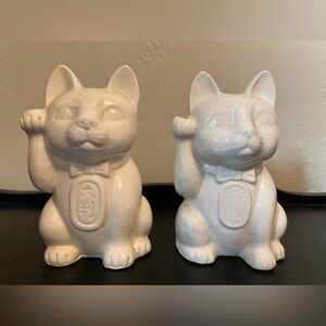 Set of Lucky Cat Planters